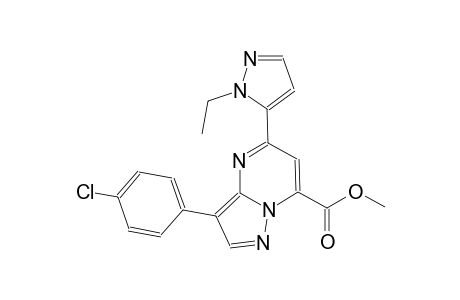 pyrazolo[1,5-a]pyrimidine-7-carboxylic acid, 3-(4-chlorophenyl)-5-(1-ethyl-1H-pyrazol-5-yl)-, methyl ester