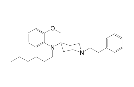 N-Hexyl-N-(2-methoxyphenyl)-1-(2-phenylethyl)piperidin-4-amine