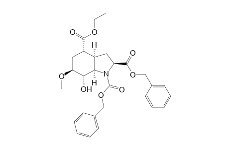 (rac)-1,2-Dibenzyl 4-ethyl (2S,3aR,4S,6S,7S,7aR)-7-hydroxy-6-methoxyoctahydro-1H-indole-1,2,4-tricarboxylate