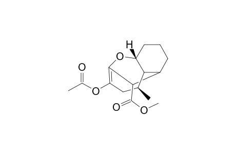 (1R*,3R*,4S*,9S*)-11-Acetoxy-12-(methoxycarbonyl)-9-methyl-2-oxatricyclo[5.4.1.0(3.8)]dodec-11-ene