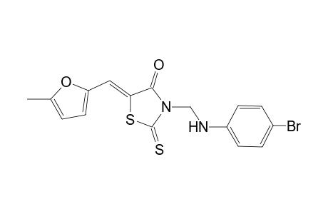 (5Z)-3-[(4-bromoanilino)methyl]-5-[(5-methyl-2-furanyl)methylidene]-2-sulfanylidene-4-thiazolidinone