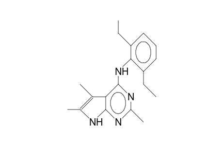 2,5,6-Trimethyl-N-(2,6-diethyl-phenyl)-7H-pyrrolo(2,3-D)pyrimidin-4-amine