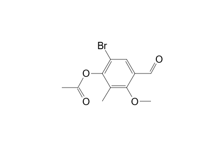 Benzaldehyde, 4-(acetyloxy)-5-bromo-2-methoxy-3-methyl-
