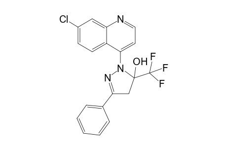 4-(5-HYDROXY-3-PHENYL-5-TRIFLUOROMETHYL-4,5-DIHYDRO-1H-PYRAZOL-1-YL)-7-CHLOROQUINOLINE