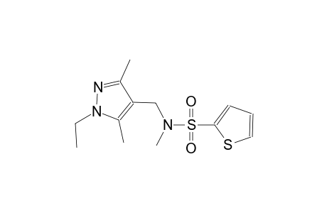 N-((1-ethyl-3,5-dimethyl-1H-pyrazol-4-yl)methyl)-N-methylthiophene-2-sulfonamide