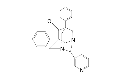 1,3-Diazatricyclo[3.3.1.1(3,7)]decan-6-one, 5,7-diphenyl-2-(3-pyridinyl)-