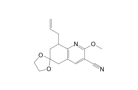 2'-methoxy-8'-prop-2-enyl-3'-spiro[1,3-dioxolane-2,6'-7,8-dihydro-5H-quinoline]carbonitrile