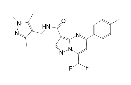 7-(difluoromethyl)-5-(4-methylphenyl)-N-[(1,3,5-trimethyl-1H-pyrazol-4-yl)methyl]pyrazolo[1,5-a]pyrimidine-3-carboxamide