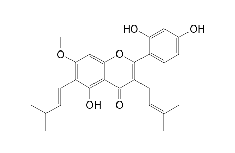 ARTOCARPIN;2',4'-DIHYDROXY-7-METHOXY-3-GAMMA,GAMMA-DIMETHYLALLYL-6-(TRANS-3-METHYLBUT-1-ENYL)-FLAVONE