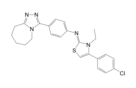 N-(4-(4-chlorophenyl)-3-ethyl-1,3-thiazol-2(3H)-ylidene)-N-[4-(6,7,8,9-tetrahydro-5H-[1,2,4]triazolo[4,3-a]azepin-3-yl)phenyl]amine
