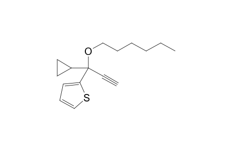 2-(1-Cyclopropyl-1-(hexyloxy) prop-2-yn-1-yl)thiophene