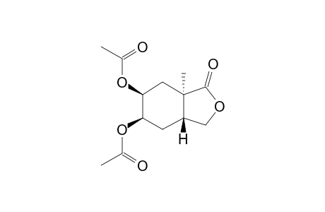 (3ARS,5RS,6SR,7ASR)-5,6-DIACETOXY-7A-METHYL-PERHYDRO-ISOBENZOFURANONE