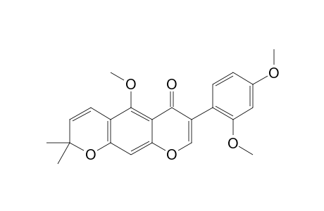 2H,6H-Benzo[1,2-b:5,4-b']dipyran-6-one, 7-(2,4-dimethoxyphenyl)-5-methoxy-2,2-dimethyl-