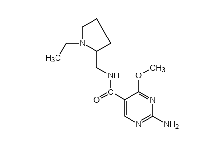 2-amino-N-[(1-ethyl-2-pyrrolidinyl)methyl]-4-methoxy-5-pyrimidinecarboxamide