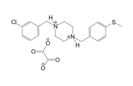1-(3-chlorobenzyl)-4-[4-(methylsulfanyl)benzyl]piperazinediium oxalate
