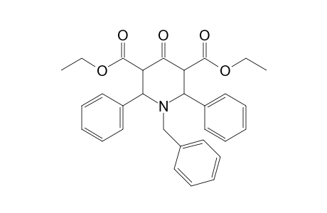 1-benzyl-2,6-diphenyl-4-oxo-3,5-piperidinedicarboxylic acid, diethyl ester
