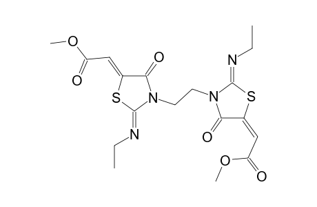 (2Z,2'E)-dimethyl-2,2'-[(2Z,2'Z)-3,3'-(ethane-1,2-diyl)bis-(2-ethylimino)-4-oxothiazolidin-3-yl-5-ylidene]diacetate