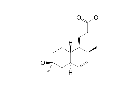 3-[(1S,2S,4aR,6S,8aS)-2,6-dimethyl-6-oxidanyl-2,4a,5,7,8,8a-hexahydro-1H-naphthalen-1-yl]propanoic acid