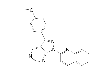 3-(4-Methoxyphenyl)-1-(quinolin-2-yl)-1H-pyrazolo[3,4-d]pyrimidine