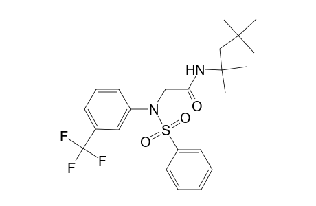 2-[N-(benzenesulfonyl)-3-(trifluoromethyl)anilino]-N-(1,1,3,3-tetramethylbutyl)acetamide