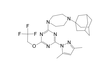 1,3,5-triazine, 2-(3,5-dimethyl-1H-pyrazol-1-yl)-4-(4-tricyclo[3.3.1.1~3,7~]dec-1-yl-1-piperazinyl)-6-(2,2,2-trifluoroethoxy)-