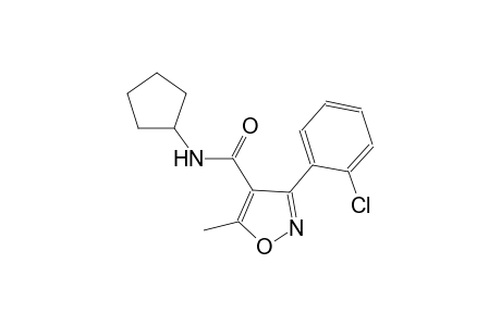 3-(2-chlorophenyl)-N-cyclopentyl-5-methyl-4-isoxazolecarboxamide