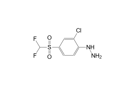 {2-chloro-4-[(difluoromethyl)sulfonyl]phenyl}hydrazine