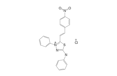 4-PHENYL-5-(4-NITRO-CINNAMOYL)-1,3,4-THIADIAZOLIUM-2-PHENYLAMINE-CHLORIDE