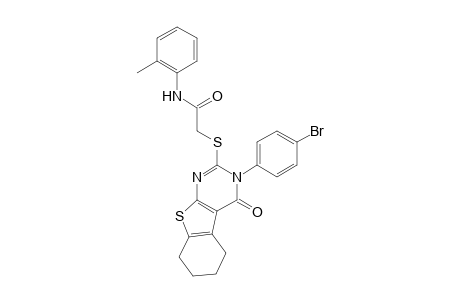 2-{[3-(4-bromophenyl)-4-oxo-3,4,5,6,7,8-hexahydro[1]benzothieno[2,3-d]pyrimidin-2-yl]sulfanyl}-N-(2-methylphenyl)acetamide