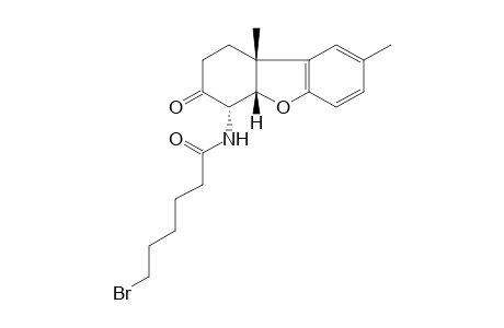 6-bromo-N-(8,9bbeta-dimethyl-1,2,3,4abeta,9b-hexahydro-3-oxo-4a-dibenzofuranyl)hexanamide