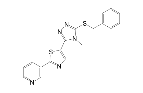 3-(benzylthio)-4-methyl-5-[2-(3-pyridyl)-4-thiazolyl]-4H-1,2,4-triazole