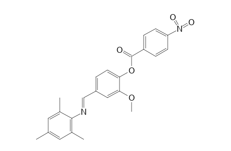 2-methoxy-4-[N-(2,4,6-trimethylphenyl)formimidoyl]phenol, p-nitrobenzoate