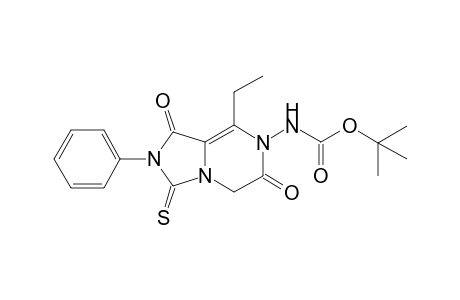 Tert-Butyl (8-ethyl-1,6-dioxo-2-phenyl-3-thioxo-2,3,5,6-tetrahydroimidazo[1,5-a]pyrazin-7(1H)-yl)carbamate