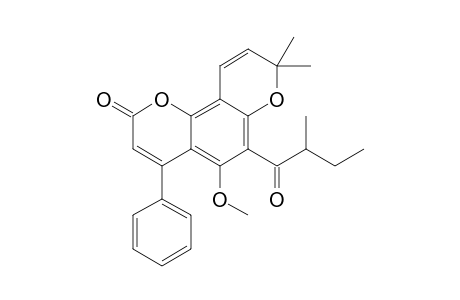 5-METHOXY-8,8-DIMETHYL-6-(2-METHYL-BUTANOYL)-4-PHENYL-2H,8H-BENZO-[1,2-B:3,4-B']-DIPYRAN-2-ONE