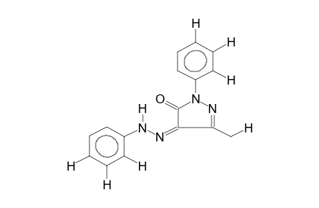 3-Methyl-1-phenyl-pyrazole-4,5(4H,5H)-dione 4-phenyl-hydrazone