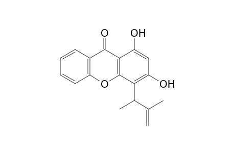 1,3-Dihydroxy-4-(3-methylbut-3-en-2-yl)-9H-xanthen-9-one