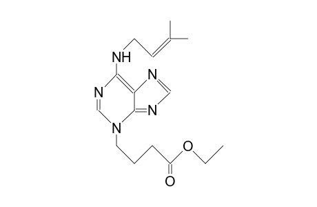 6-(3,3-Dimethyl-allylamino)-3-(3-ethoxycarbonyl-propyl)-purine
