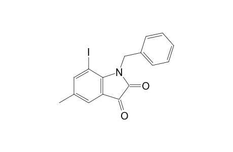 N-Benzyl-5-methyl-7-iodooindole-2,3-dione