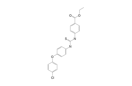 p-{3-[p-(p-chlorophenoxy)phenyl]-2-thioureido}benzoic acid, ethyl ester