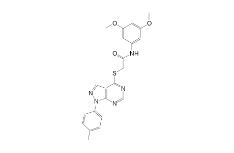 N-(3,5-dimethoxyphenyl)-2-{[1-(4-methylphenyl)-1H-pyrazolo[3,4-d]pyrimidin-4-yl]sulfanyl}acetamide