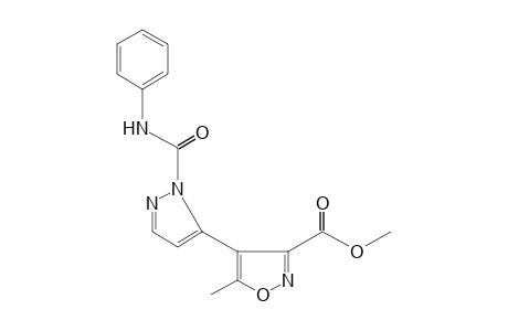 5-methyl-4-[1-(phenylcarbamoyl)pyrazol-5-yl]-3-isoxazolecarboxylic acid, methyl ester