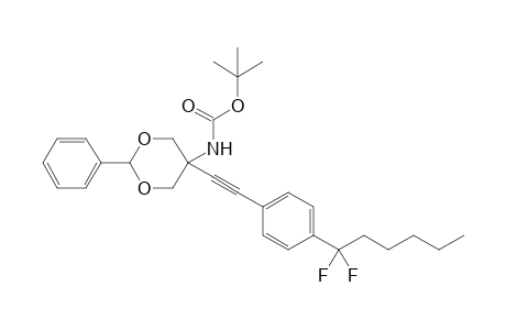 5-(N-tert-Butoxycarbony)amino-5-[2-[4-(1,1-difluorohexyl)phenyl]ethynyl]-2-phenyl-1,3-dioxacyclohexane