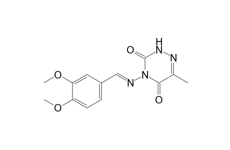 6-methyl-4-(veratrylideneamino)-as-triazine-3,5(2H,4H)-dione