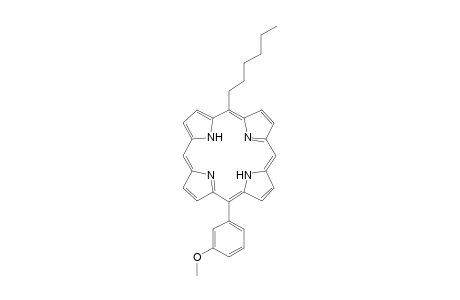 5-Hexyl-15-(3-methoxyphenyl)porphyrin
