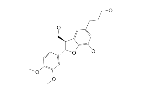 4-o-Methylcedrusine;2-(3',4'-dimethoxyphenyl)-3-hydroxymethyl-2,3-dihydro-7-hydroxybenzofuran-5-propan-1-ol