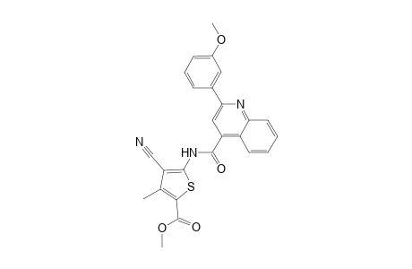 Methyl 4-cyano-5-({[2-(3-methoxyphenyl)-4-quinolinyl]carbonyl}amino)-3-methyl-2-thiophenecarboxylate