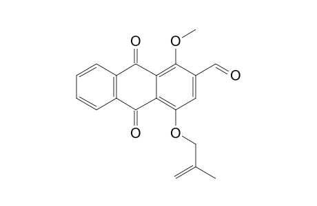 2-Formyl-1-methoxy-4-(2'-methylprop-2'-enyloxy)anthraquinone