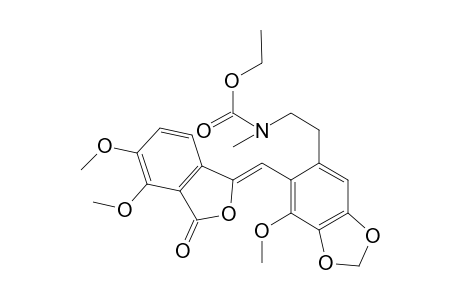 (Z)-3-[2'-(.beta.-Ethoxycarbonyl)-N-methylaminoethyl)-6'-methoxy-4',5'-methylenedioxy-benzylidenyl]-6,7-dimethoxy-1(3H)-isobenzofuranone