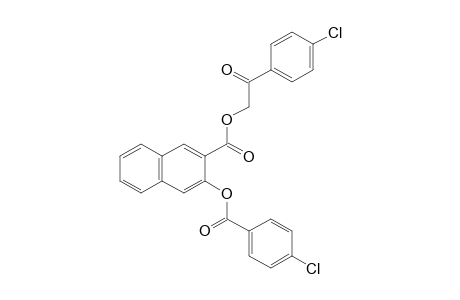 3-hydroxy-2-naphthoic acid, p-chlorophenacyl ester, p-chlorobenzoate
