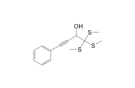 1,1,1-Tris(methylthio)-4-phenyl-3-butyn-2-ol
